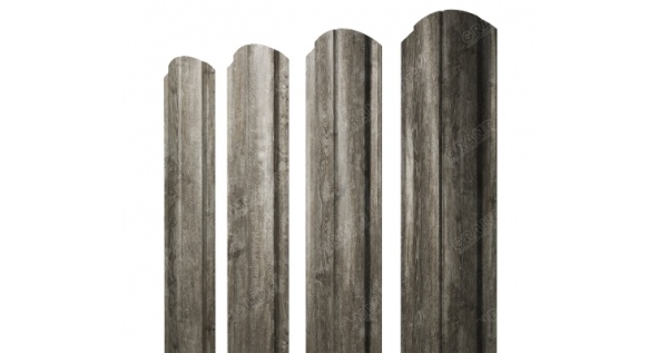 Штакетник Полукруглый Slim фигурный Эталон Print Elite Nordic Wood