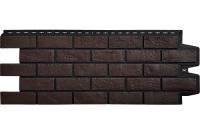Фасадная панель Grand Line Состаренный кирпич Design шоколадный со швом RAL 9005