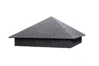 Колпак на столб 390х390мм 0,45 Базальт Американо из каталога Колпаки на столб с базальтовой посыпкой Колпак на столб 390х390мм 0,45 Базальт Американо