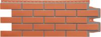 Фасадная панель Grand Line Клинкерный кирпич Design терракотовый со швом RAL 7006 из каталога Кирпич клинкерный Премиум Фасадная панель Grand Line Клинкерный кирпич Design терракотовый со швом RAL 7006
