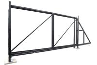 Ворота откатные Colority Zinc 2,03x4,0 RAL 7024 из каталога Ворота откатные окрашенные цинк Ворота откатные Colority Zinc 2,03x4,0 RAL 7024