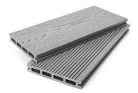 Террасная доска Grand Line 140мм вельвет и тиснение Серый 4м (БШТ)