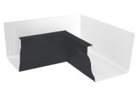 Угол желоба внутренний Vortex 90гр 127мм RAL 7024 из каталога RAL 7024\t Угол желоба внутренний Vortex 90гр 127мм RAL 7024