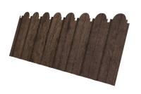 Профнастил С10A фигурный 0,45 Print Premium с пленкой Antique Wood TwinColor из каталога Профнастил С10 Print Профнастил С10A фигурный 0,45 Print Premium с пленкой Antique Wood TwinColor