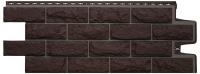 Фасадная панель Grand Line Колотый камень Design шоколадный со швом RAL 7006 из каталога Колотый камень Премиум Фасадная панель Grand Line Колотый камень Design шоколадный со швом RAL 7006