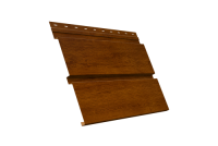 товар Софит металлический Квадро Брус с перфорацией 0,45 Print Premium с пленкой Golden Wood Intense FTC