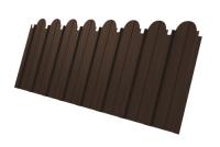 Профнастил C10A фигурный 0,5 Satin RAL 8017 шоколад из каталога Профнастил С10 Фигурный Профнастил C10A фигурный 0,5 Satin RAL 8017 шоколад