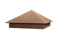 Колпак на столб 390х390мм 0,45 Базальт Какао из каталога Колпаки на столб с базальтовой посыпкой Колпак на столб 390х390мм 0,45 Базальт Какао