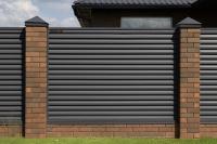 Комплект секции забора жалюзи Milan new 2,0х2,5м 0,45 Drap TwinColor RAL 7024 мокрый асфальт из каталога Комплект секции забора жалюзи Milan Комплект секции забора жалюзи Milan new 2,0х2,5м 0,45 Drap TwinColor RAL 7024 мокрый асфальт