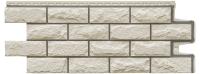 Фасадная панель Grand Line Колотый камень Design молочный со швом RAL 7006 из каталога Колотый камень Премиум Фасадная панель Grand Line Колотый камень Design молочный со швом RAL 7006