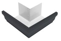 Угол желоба внешний Vortex 90гр 127мм RAL 7024 из каталога RAL 7024\t Угол желоба внешний Vortex 90гр 127мм RAL 7024