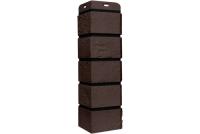 Угол Grand Line Состаренный кирпич Design шоколадный со швом RAL 9005