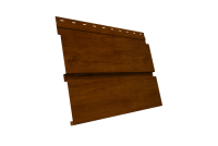 товар Софит металлический Квадро Брус без перфорации 0,45 Print Premium с пленкой Golden Wood Intense FTC