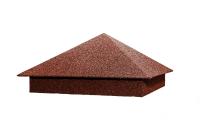 Колпак на столб 390х390мм 0,45 Базальт Кленовый латте из каталога Колпаки на столб с базальтовой посыпкой Колпак на столб 390х390мм 0,45 Базальт Кленовый латте