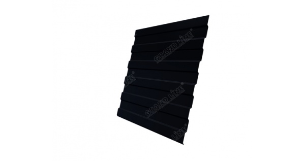 Профнастил С8А Эталон Drap RAL 9005 черный из каталога С8А Drap (бархат) Профнастил С8А Эталон Drap RAL 9005 черный