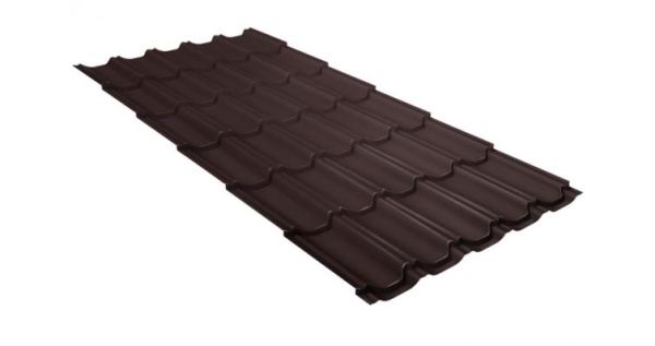 Металлочерепица квинта плюс 0,5 Rooftop Matte RAL 8017 шоколад из каталога Kvinta plus Металлочерепица квинта плюс 0,5 Rooftop Matte RAL 8017 шоколад