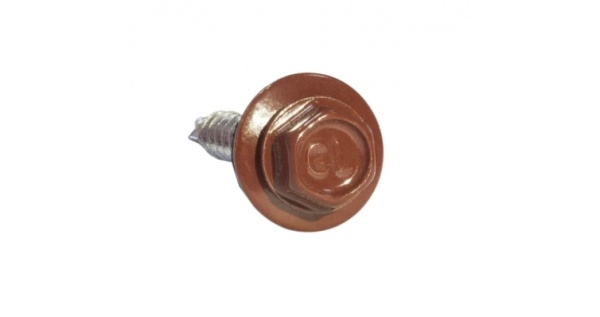 Саморез по металлу Daxmer 5,5х25 RAL 3011 (250) сверло №3