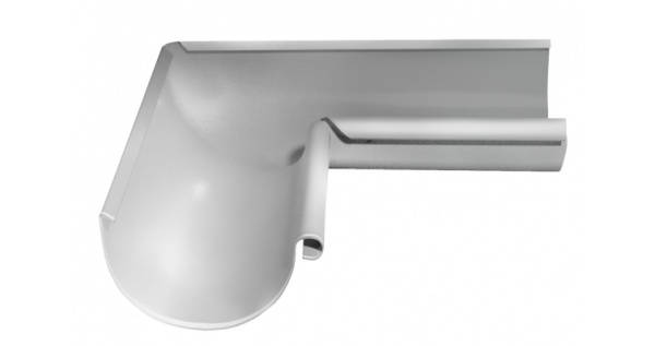 Угол желоба внутренний Grand Line 90 гр 125 мм RAL 9003 сигнальный белый из каталога RAL9003 Угол желоба внутренний Grand Line 90 гр 125 мм RAL 9003 сигнальный белый