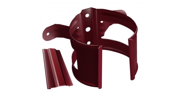 Кронштейн трубы Grand Line на дерево, 90мм RAL 3005 красное вино из каталога RAL3005 Кронштейн трубы Grand Line на дерево, 90мм RAL 3005 красное вино