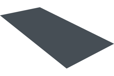 Плоский лист 0,45 Drap TwinColor с пленкой RAL 7024 мокрый асфальт