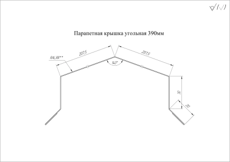 Парапетная крышка прямая 205х205 СТ PE-foil RAL 3011 (1х2 м) СКЛАД фото в интернет-магазине Новый Квартал Саранск