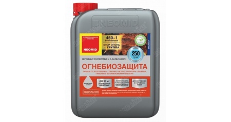 NEOMID 450-I Огнебиозащита I-II группа, 30 кг, тонированный, готовый (канистра)