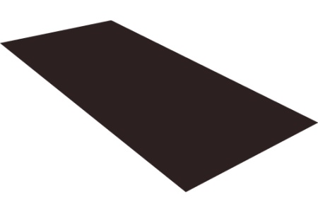Плоский лист 0,5 Satin с пленкой RAL 9005 черный