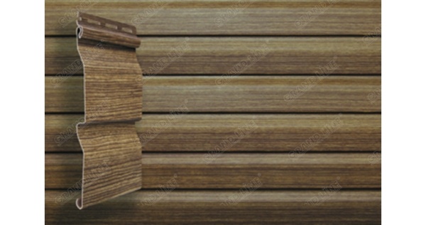 Сайдинг трехслойный виниловый Grand Line Tundra 3,6 кедр