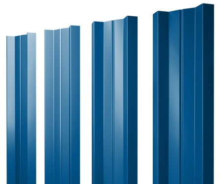 Штакетник М-образный А 0,4 PE RAL 5005 сигнальный синий