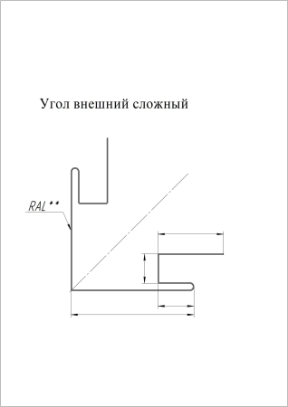 Угол внешний сложный 75х75 СТ PT-foil Cherry Wood (1х3 м) СКЛАД фото в интернет-магазине Новый Квартал Саранск