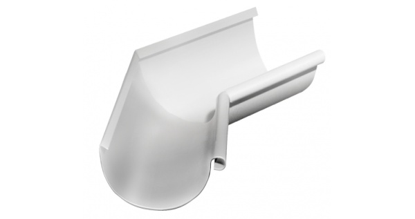 Угол желоба внутренний Grand Line 135 гр 125 мм RAL 9003 сигнальный белый из каталога RAL9003 Угол желоба внутренний Grand Line 135 гр 125 мм RAL 9003 сигнальный белый