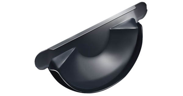 Заглушка торцевая универсальная Grand Line 125 мм RAL 7024 мокрый асфальт из каталога RAL7024 Заглушка торцевая универсальная Grand Line 125 мм RAL 7024 мокрый асфальт