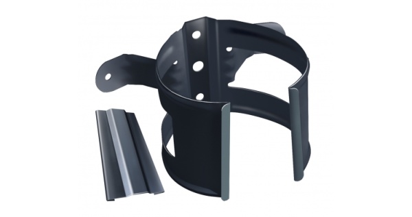 Кронштейн трубы Grand Line на дерево, 90мм RAL 7024 мокрый асфальт из каталога RAL7024 Кронштейн трубы Grand Line на дерево, 90мм RAL 7024 мокрый асфальт