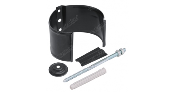 Кронштейн трубы Grand Line на кирпич 90мм RAL 7024 мокрый асфальт из каталога RAL7024 Кронштейн трубы Grand Line на кирпич 90мм RAL 7024 мокрый асфальт