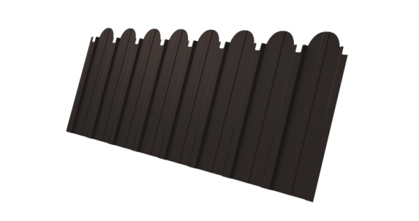 Профнастил С10A фигурный Эталон PE с пленкой RR 32 темно-коричневый из каталога Профнастил С10 Фигурный Профнастил С10A фигурный Эталон PE с пленкой RR 32 темно-коричневый