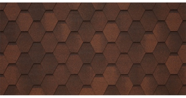 Битумная черепица TEGOLA GARDA pelle 227 (красно-коричневый) фото Битумная черепица TEGOLA GARDA pelle 227 (красно-коричневый) фото