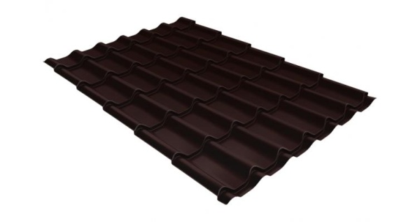Металлочерепица классик 0,5 Rooftop Matte RAL 8017 шоколад из каталога Classic Металлочерепица классик 0,5 Rooftop Matte RAL 8017 шоколад