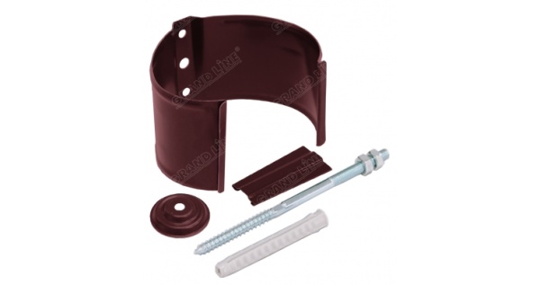 Кронштейн трубы Grand Line на кирпич 90мм RAL 3005 красное вино из каталога RAL3005 Кронштейн трубы Grand Line на кирпич 90мм RAL 3005 красное вино