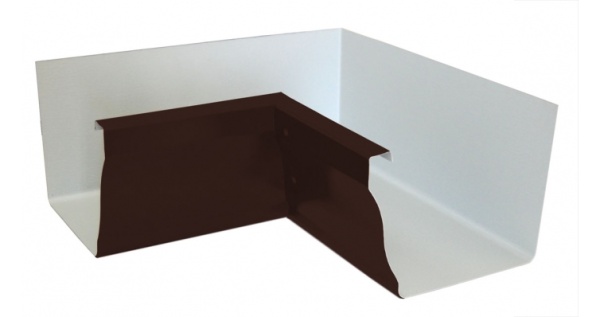 Угол желоба внутренний Vortex Matt 90гр 127мм RAL 8017 из каталога Matt RAL 8017 Угол желоба внутренний Vortex Matt 90гр 127мм RAL 8017