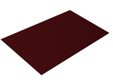 Плоский лист 0,5 Satin с пленкой RAL 3005 красное вино