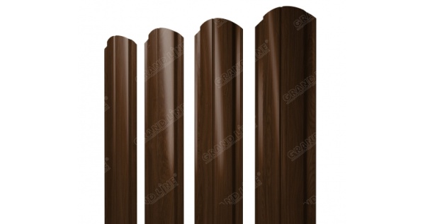 Штакетник Полукруглый Slim фигурный Эталон Print Elite Choco Wood из каталога Штакетник Полукруглый Slim Штакетник Полукруглый Slim фигурный Эталон Print Elite Choco Wood