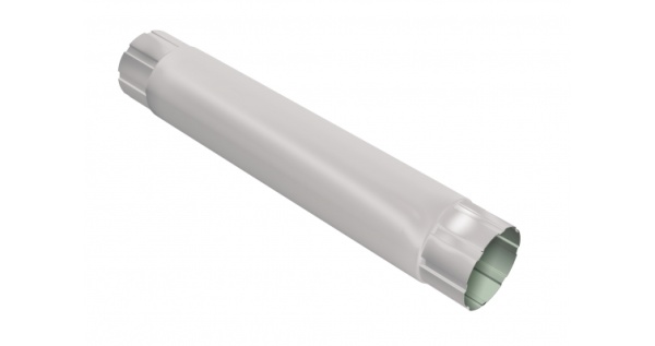 Труба круглая соединительная Optima 90мм 1м RAL 9003 сигнальный белый