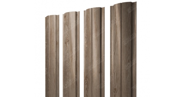 Штакетник Полукруглый Slim Эталон Print Elite White Wood из каталога Штакетник Полукруглый Slim Штакетник Полукруглый Slim Эталон Print Elite White Wood