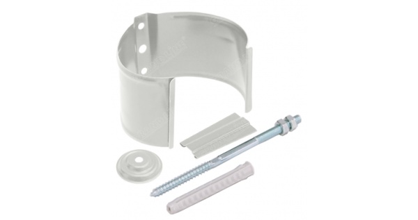 Кронштейн трубы Grand Line на кирпич 90мм RAL 9003 сигнальный белый из каталога RAL9003 Кронштейн трубы Grand Line на кирпич 90мм RAL 9003 сигнальный белый