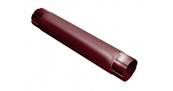 Труба круглая соединительная Grand Line 90мм 1м RAL 3005 красное вино из каталога RAL3005 Труба круглая соединительная Grand Line 90мм 1м RAL 3005 красное вино